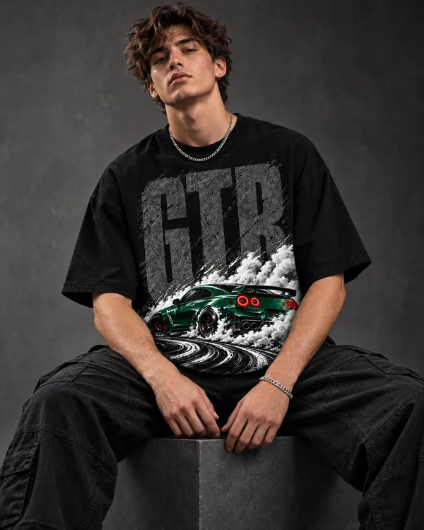 Black_Cotton_Oversized_Sports_Car_Graphic_T-Shirt_For_Men