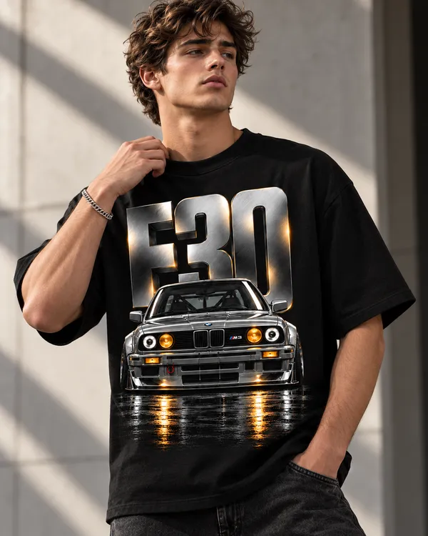 Black_Cotton_Oversized_Metallic_Car_Graphic_T-Shirt_For_Men