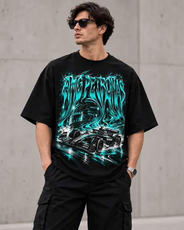 Black_Cotton_Relaxed_Fit_Amg_Petronas_Graphic_T-Shirt_For_Men