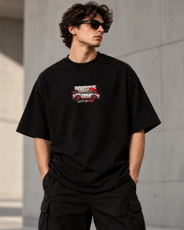 Black_Cotton_Oversized_Sports_Car_Graphic_T-Shirt_For_Men