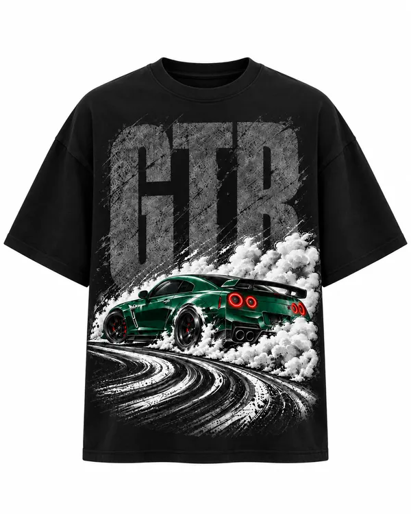 Black_Cotton_Oversized_Sports_Car_Graphic_T-Shirt_For_Men