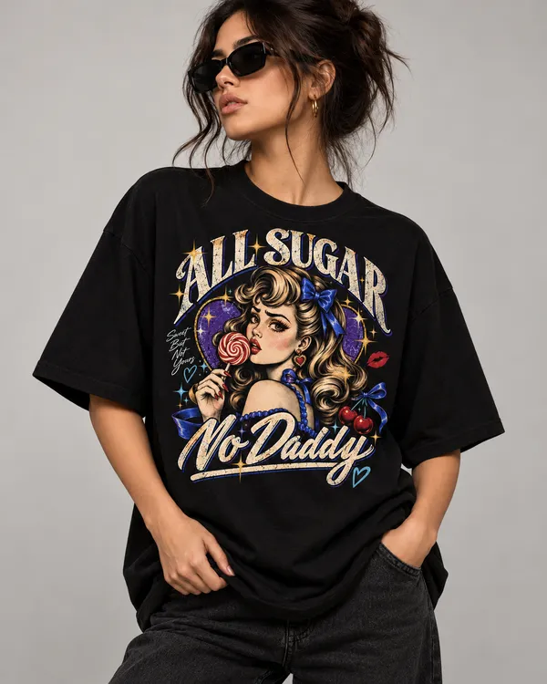 Black_Cotton_Oversized_Retro_Art_Graphic_T-Shirt_For_Women
