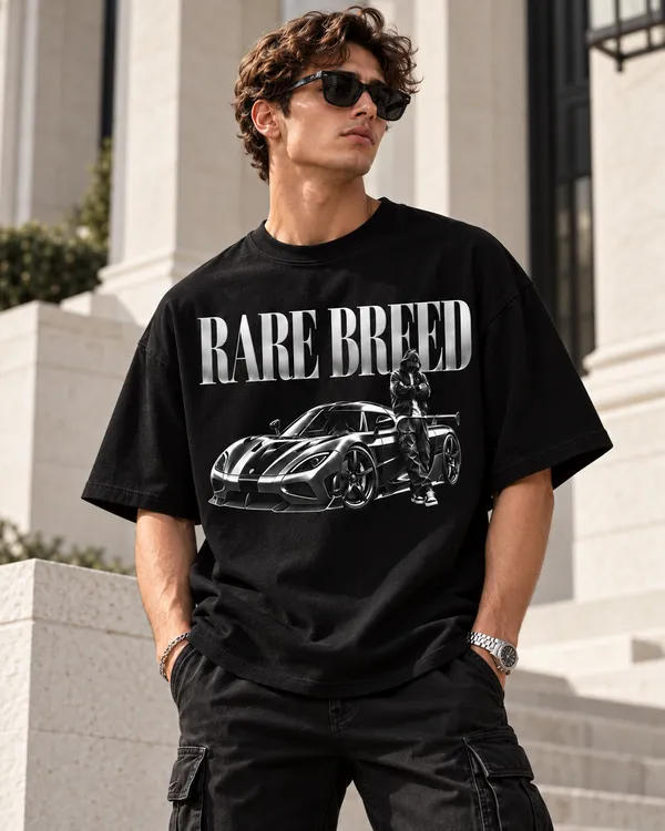 Black_Cotton_Oversized_Rare_Breed_Car_Graphic_T-Shirt_For_Men