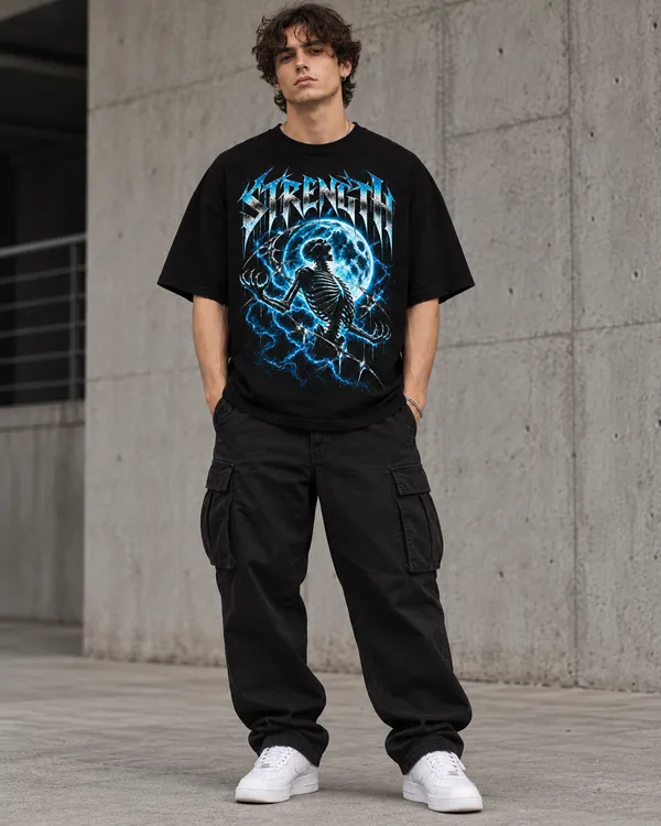 Black_Cotton_Oversized_Skeleton_Graphic_T-Shirt_For_Men