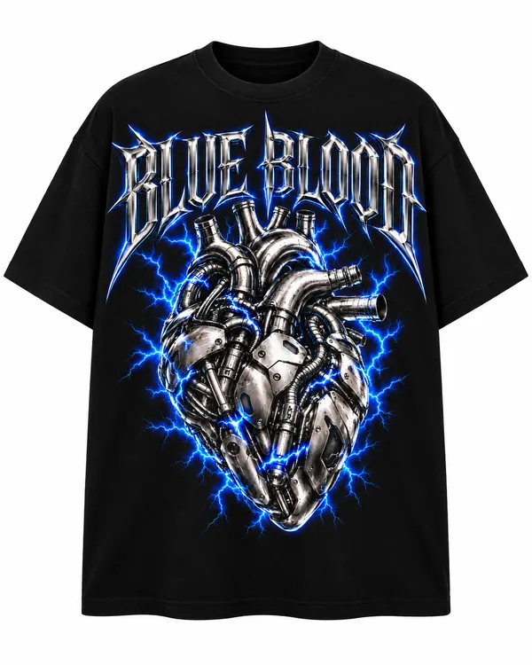 Black_Cotton_Oversized_Lightning_Heart_Graphic_T-Shirt_For_Men