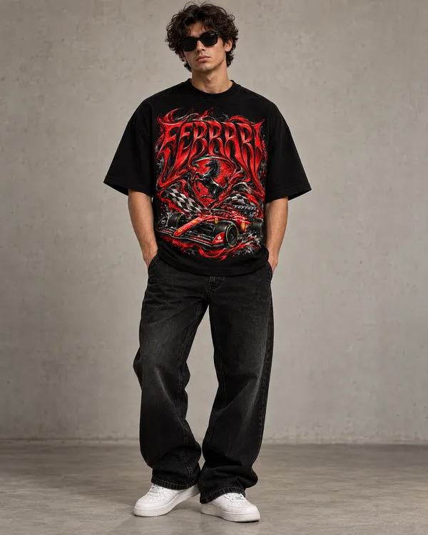 Black_Cotton_Oversized_Motorsport_Racing_Graphic_T-Shirt_For_Men