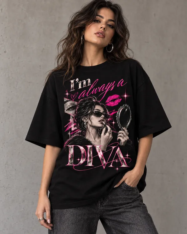 Black_Cotton_Oversized_Diva_Graphic_T-Shirt_For_Women