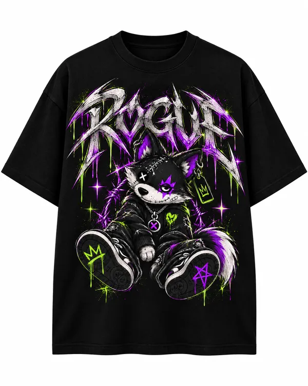 Black_Cotton_Oversized_Character_Graphic_T-Shirt_For_Men
