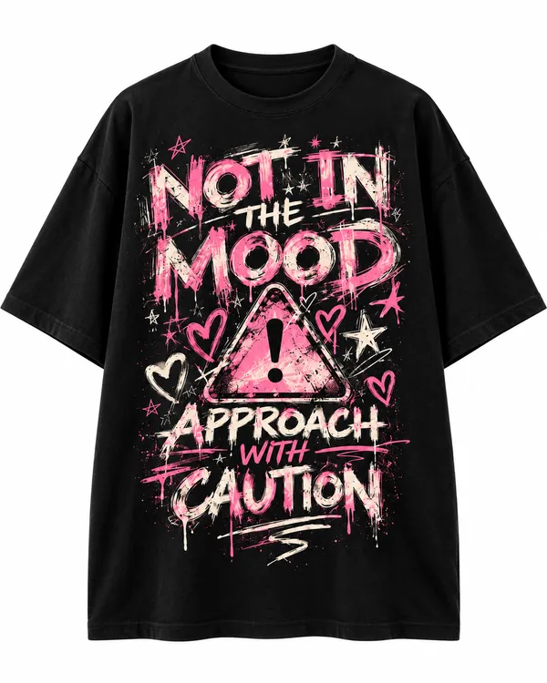 Black_Cotton_Oversized_Pink_Caution_Graphic_T-Shirt_For_Women
