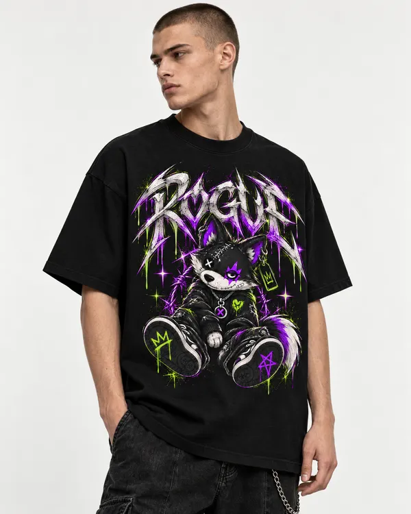 Black_Cotton_Oversized_Character_Graphic_T-Shirt_For_Men