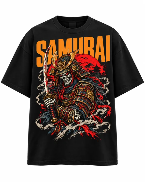 Black_Cotton_Oversized_Samurai_Graphic_T-Shirt_For_Men