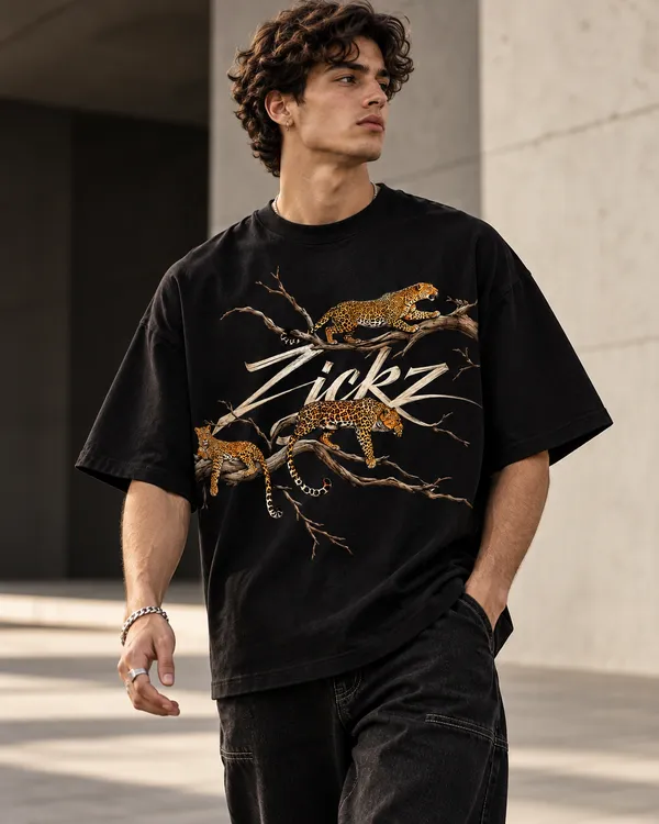 Black_Cotton_Oversized_Leopard_Print_Graphic_T-Shirt_For_Men