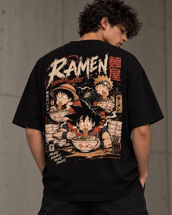 Black_Cotton_Oversized_Anime_Ramen_Graphic_T-Shirt_For_Men