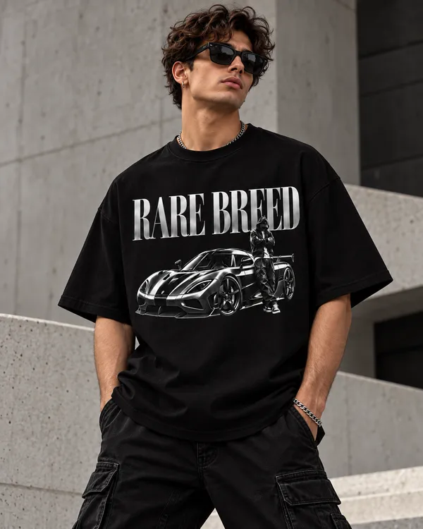 Black_Cotton_Oversized_Rare_Breed_Car_Graphic_T-Shirt_For_Men