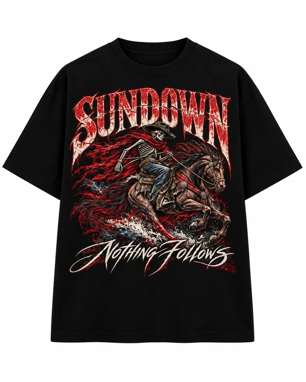 Black_Cotton_Oversized_Sundown_Graphic_T-Shirt_For_Men