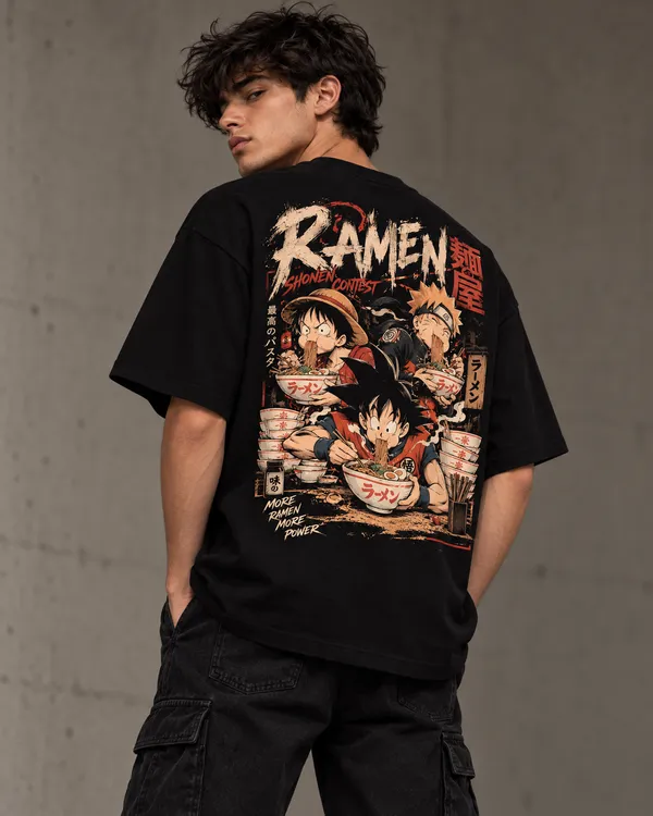 Black_Cotton_Oversized_Anime_Ramen_Graphic_T-Shirt_For_Men