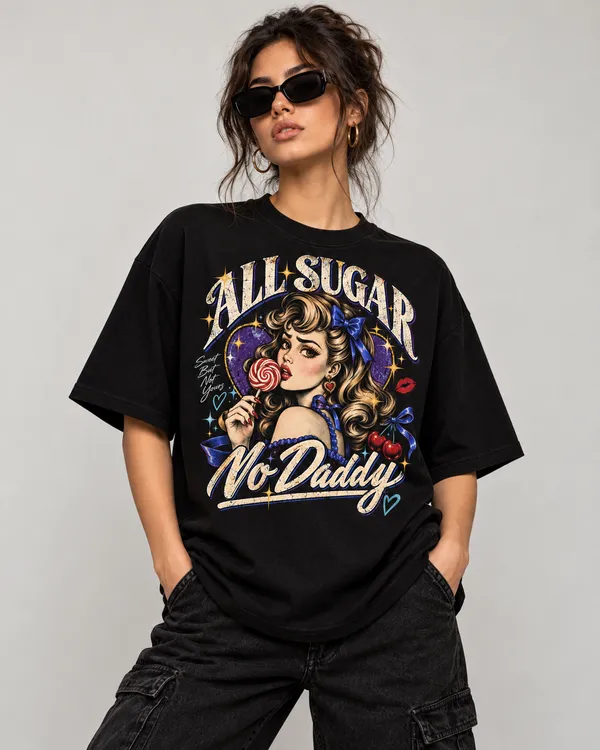 Black_Cotton_Oversized_Retro_Art_Graphic_T-Shirt_For_Women