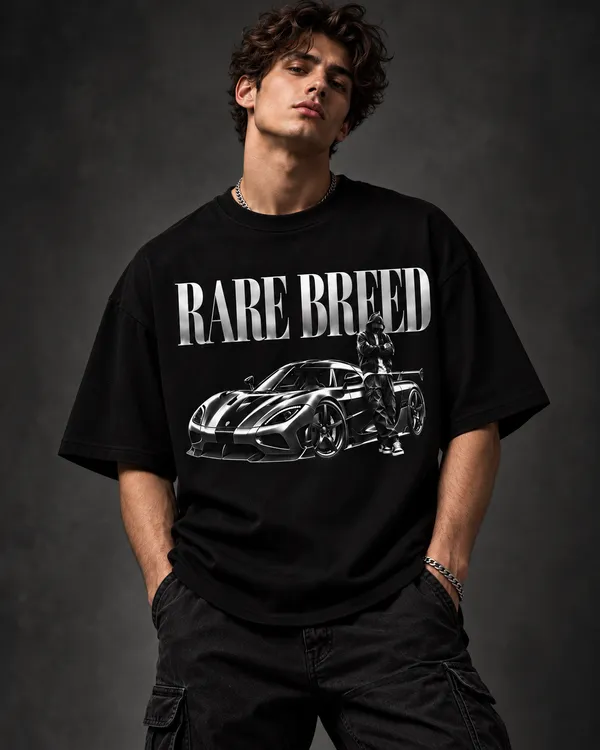 Black_Cotton_Oversized_Rare_Breed_Car_Graphic_T-Shirt_For_Men