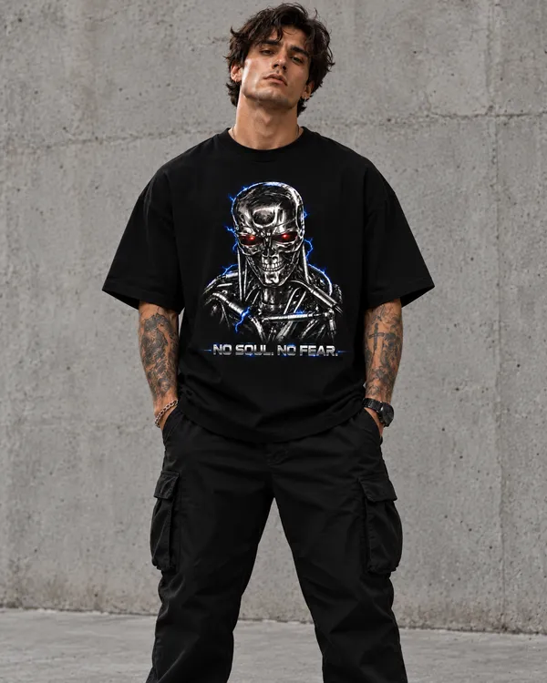 Black_Cotton_Oversized_Robotic_Skull_Graphic_T-Shirt_For_Men
