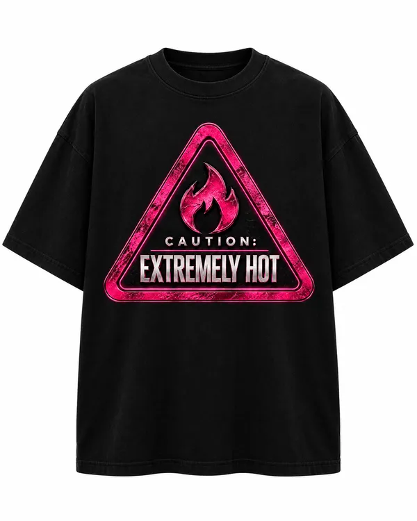 Black_Cotton_Oversized_Flame_Caution_Graphic_T-Shirt_For_Women