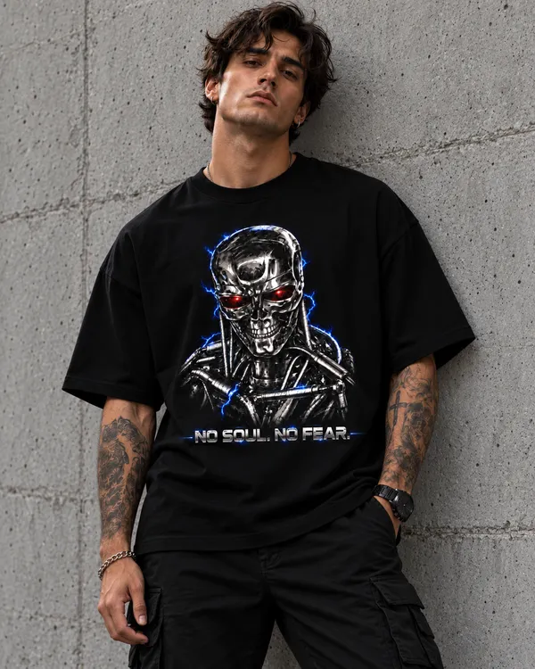 Black_Cotton_Oversized_Robotic_Skull_Graphic_T-Shirt_For_Men