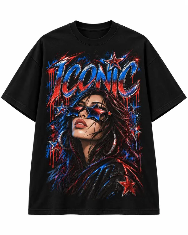 Black_Cotton_Oversized_Iconic_Portrait_Graphic_T-Shirt_For_Women