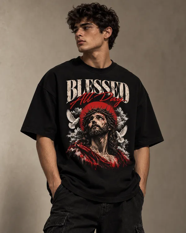 Black_Cotton_Oversized_Devotional_Graphic_T-Shirt_For_Men