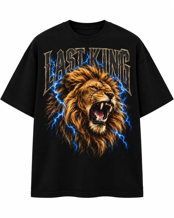 Black_Cotton_Oversized_Lion_Last_King_Graphic_T-Shirt_For_Men