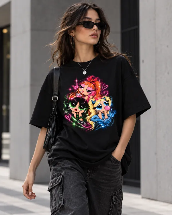 Black_Cotton_Oversized_Cartoon_Character_Graphic_T-Shirt_For_Women