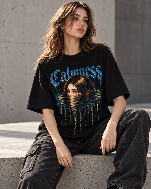 Black_Cotton_Oversized_Calmness_Graphic_T-Shirt_For_Women