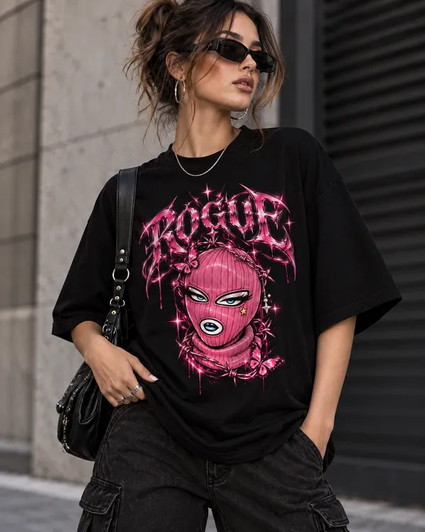 Black_Cotton_Oversized_Rogue_Pink_Graphic_T-Shirt_For_Women