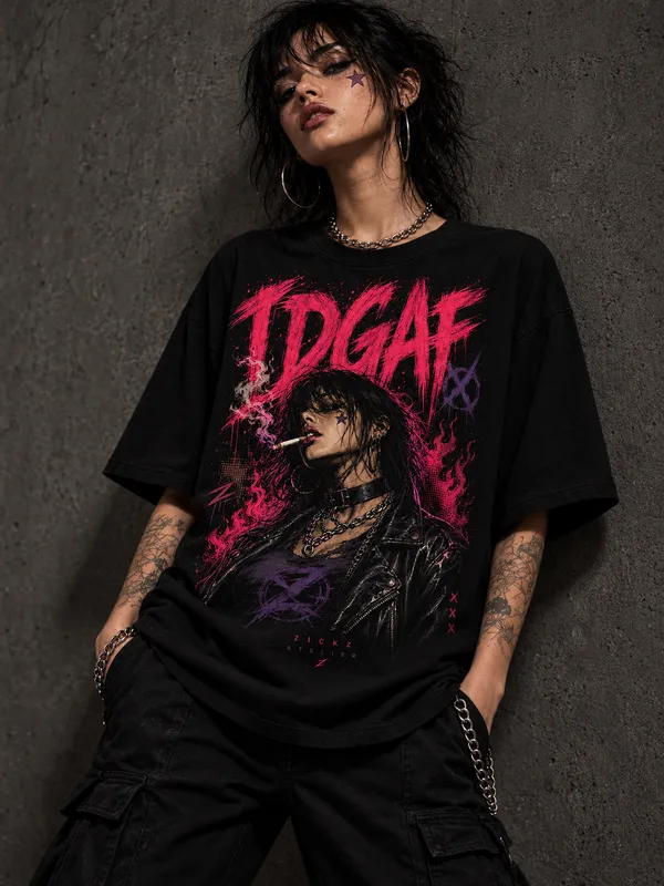 Black_Cotton_Oversized_Pink_Purple_Graphic_T-Shirt_For_Women