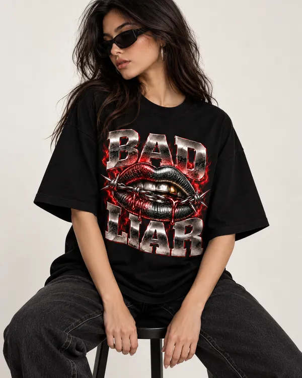 Black_Cotton_Oversized_Bad_Liar_Graphic_T-Shirt_For_Women