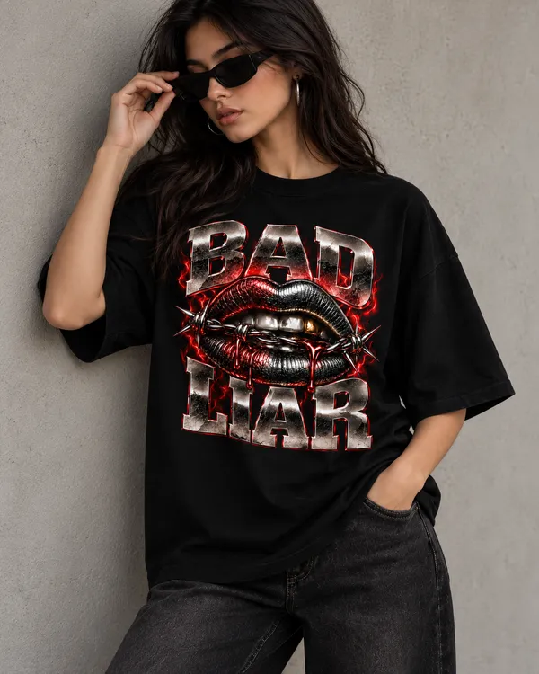 Black_Cotton_Oversized_Bad_Liar_Graphic_T-Shirt_For_Women