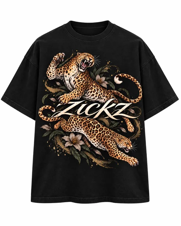 Black_Cotton_Oversized_Leopard_Floral_Graphic_T-Shirt_For_Men
