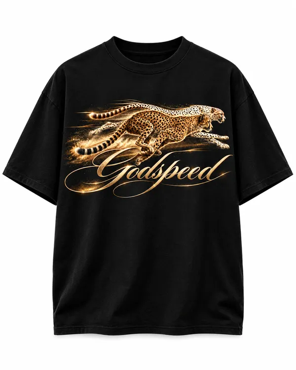 Black_Cotton_Oversized_Cheetah_Godspeed_Graphic_T-Shirt_For_Men