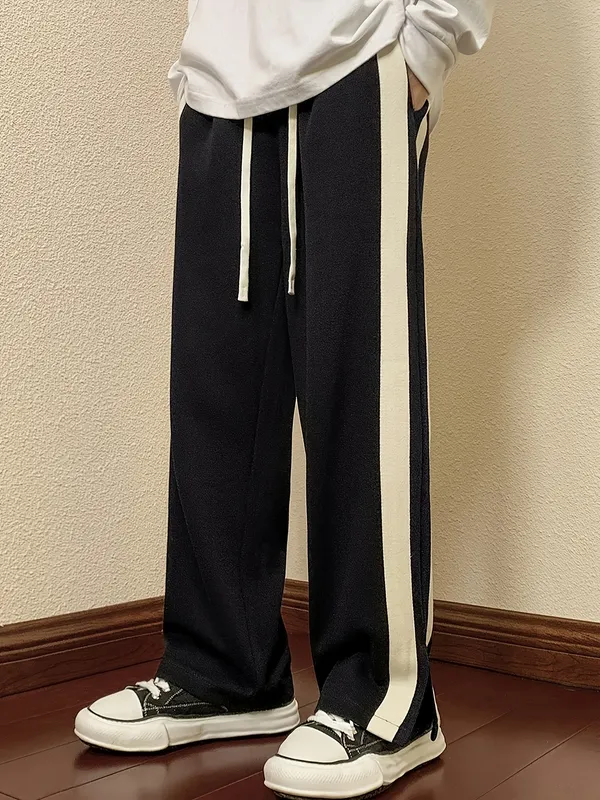 Black_Wide_Leg_Track_Pants_For_Unisex