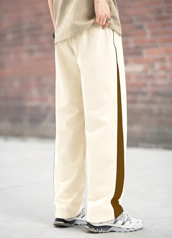 Cream_Wide_Leg_Track_Pants_For_Men