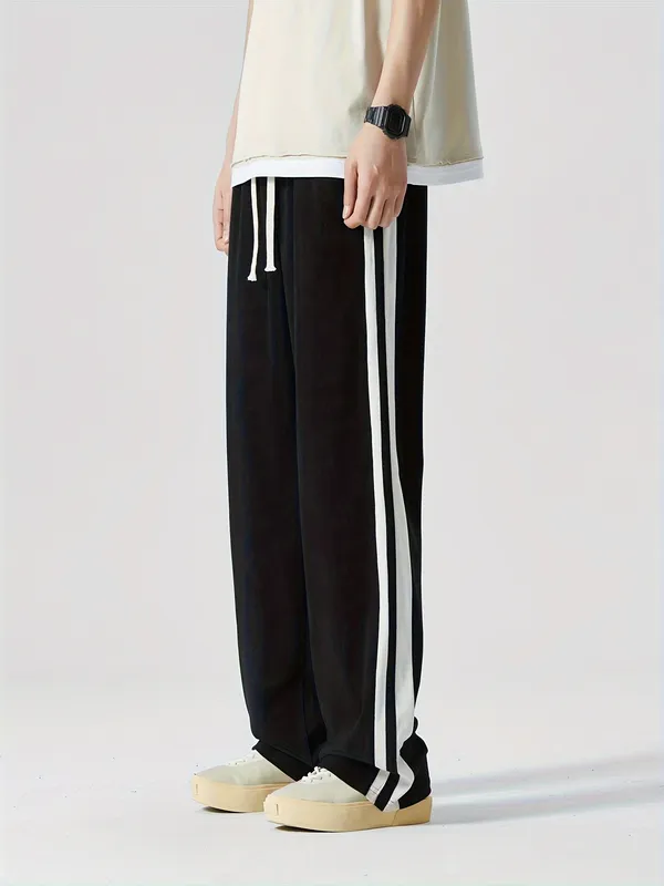 Black_Relaxed_Fit_Track_Pants_For_Men