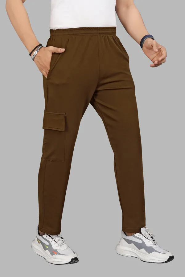Brown_Casual_Fit_Cargo_Pants_For_Men