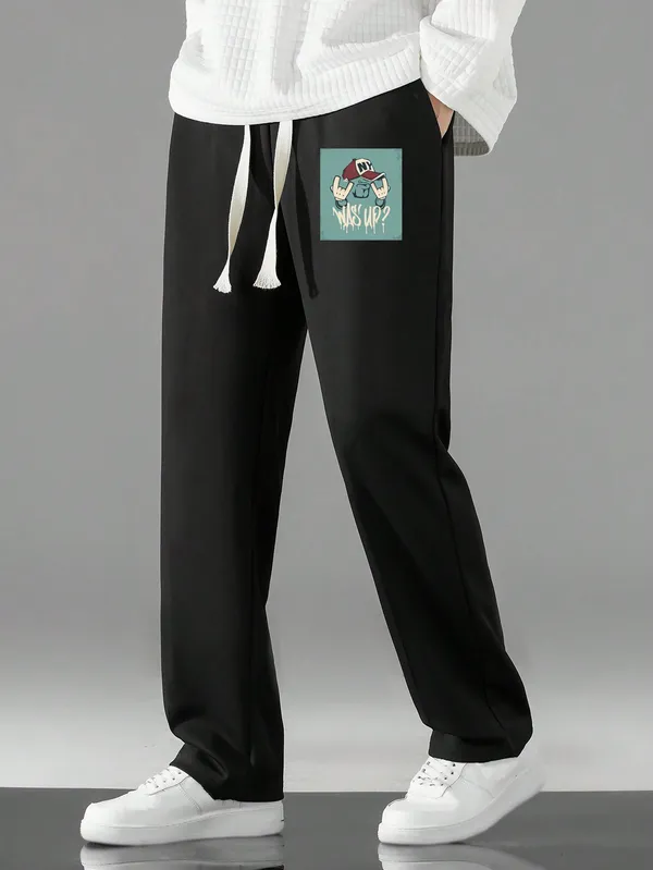 Black_Wide_Leg_Casual_Trousers_For_Men