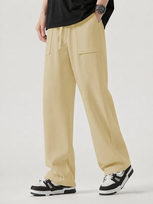 Beige_Textured_Relaxed_Fit_Cargo_Pants_For_Men