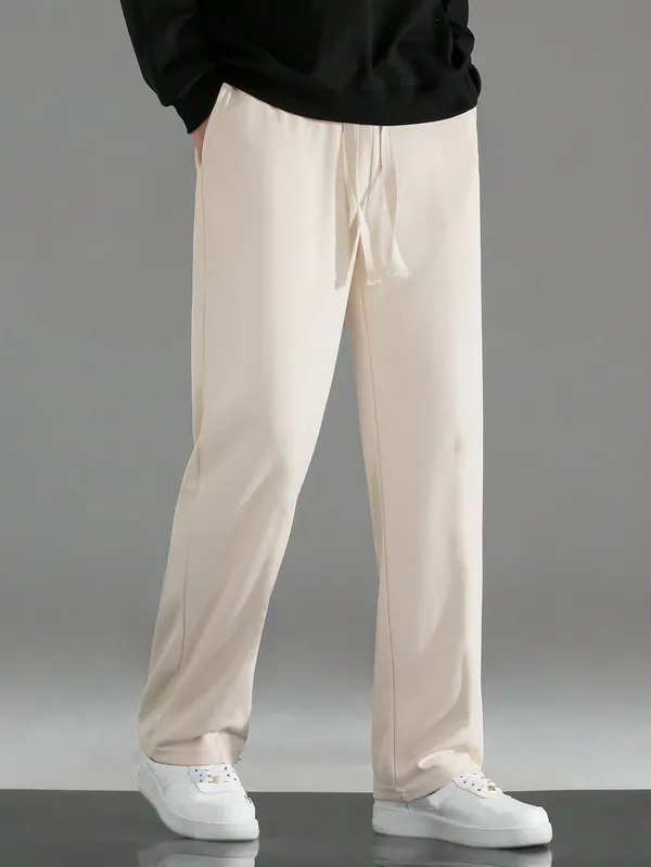 Cream_Straight_Fit_Trousers_For_Men