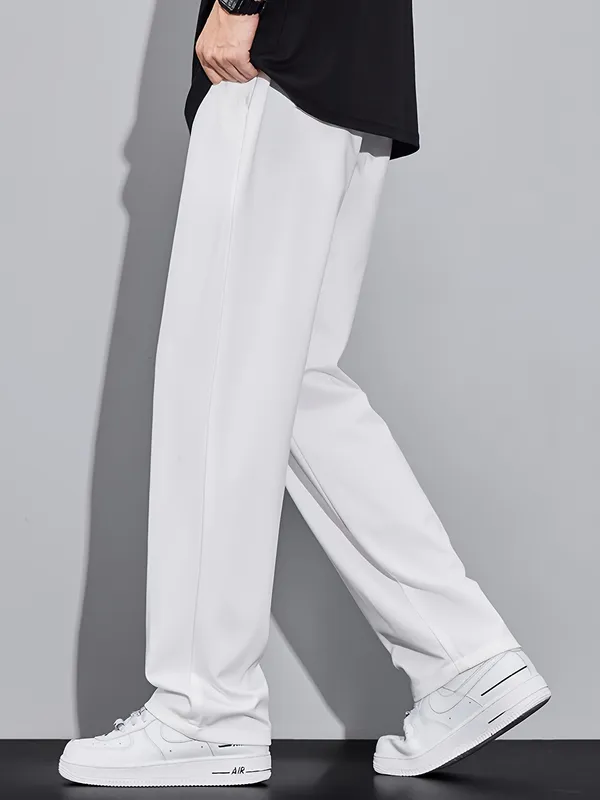 White_Straight_Fit_Trousers_For_Men