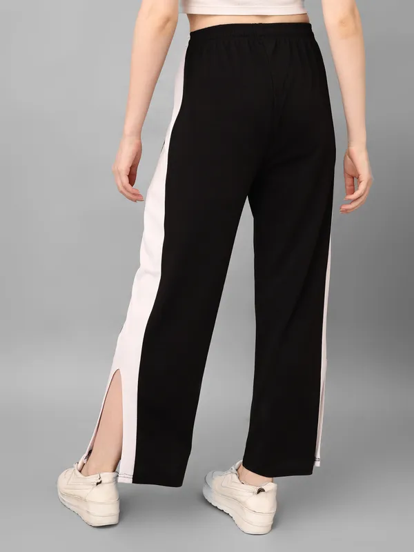 Black_Wide_Leg_Side_Stripe_Track_Pants_For_Women