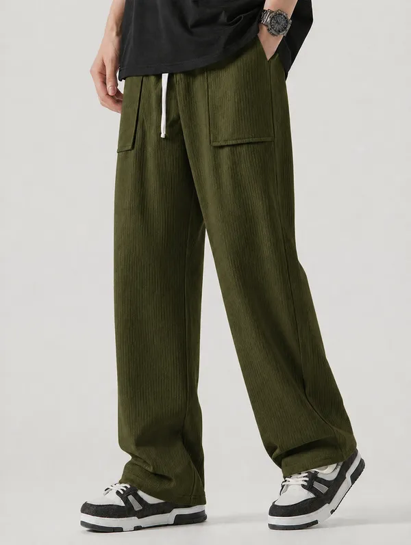 Olive_Textured_Relaxed_Fit_Cargo_Pants_For_Men