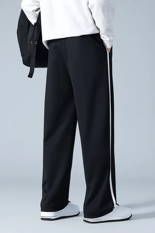 Black_Relaxed_Fit_Track_Pants_For_Men