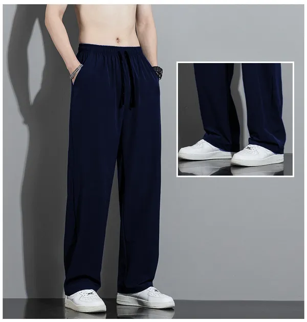 Navy_Relaxed_Fit_Casual_Pants_For_Men