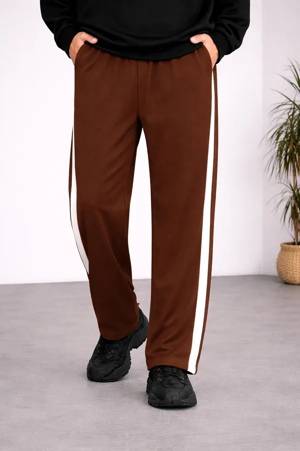 Brown_Side_Stripe_Track_Pants_For_Men