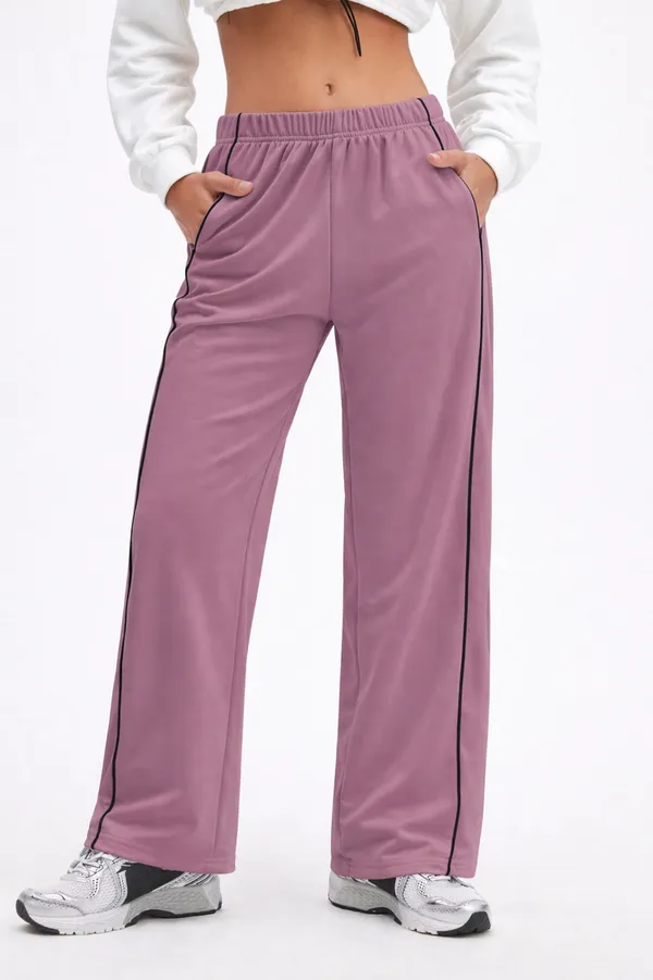Mauve_Wide_Leg_Track_Pants_For_Women